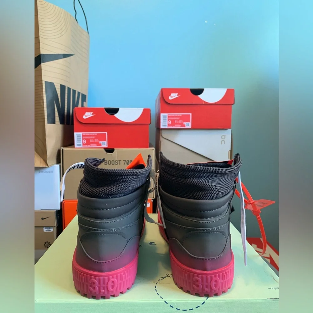 OFF-WHITE OFF COURT 3.0 Sneakers - Size 7 US / 40 EU - Grey Fuchsia Purple Shoes - Picture 8 of 15